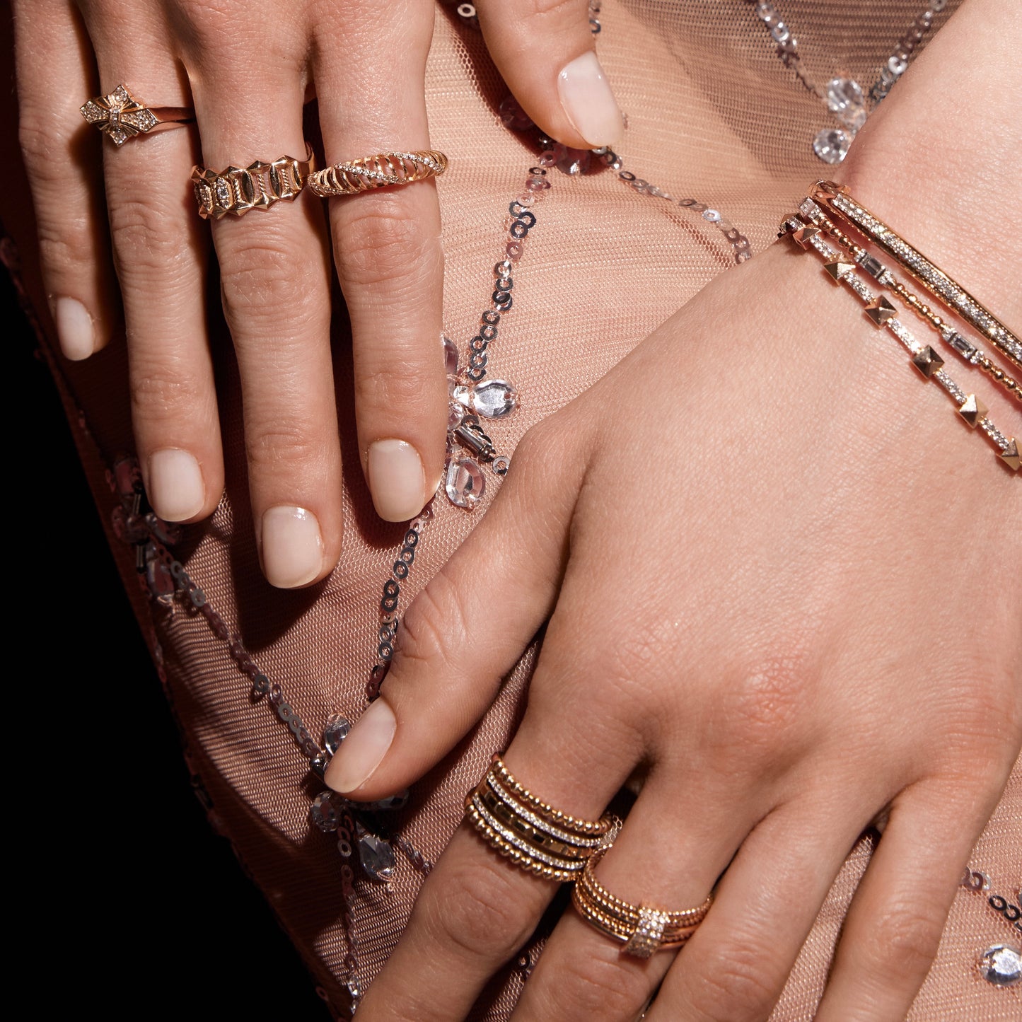 Triple Bound Yüzük - 0.30 ct E-VS pırlanta detay görünümü