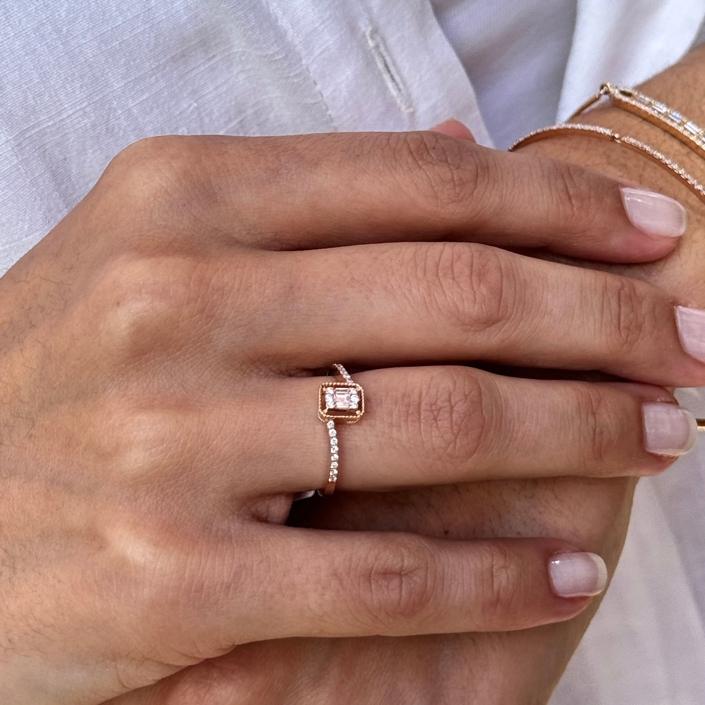 Baguette Twister Ring