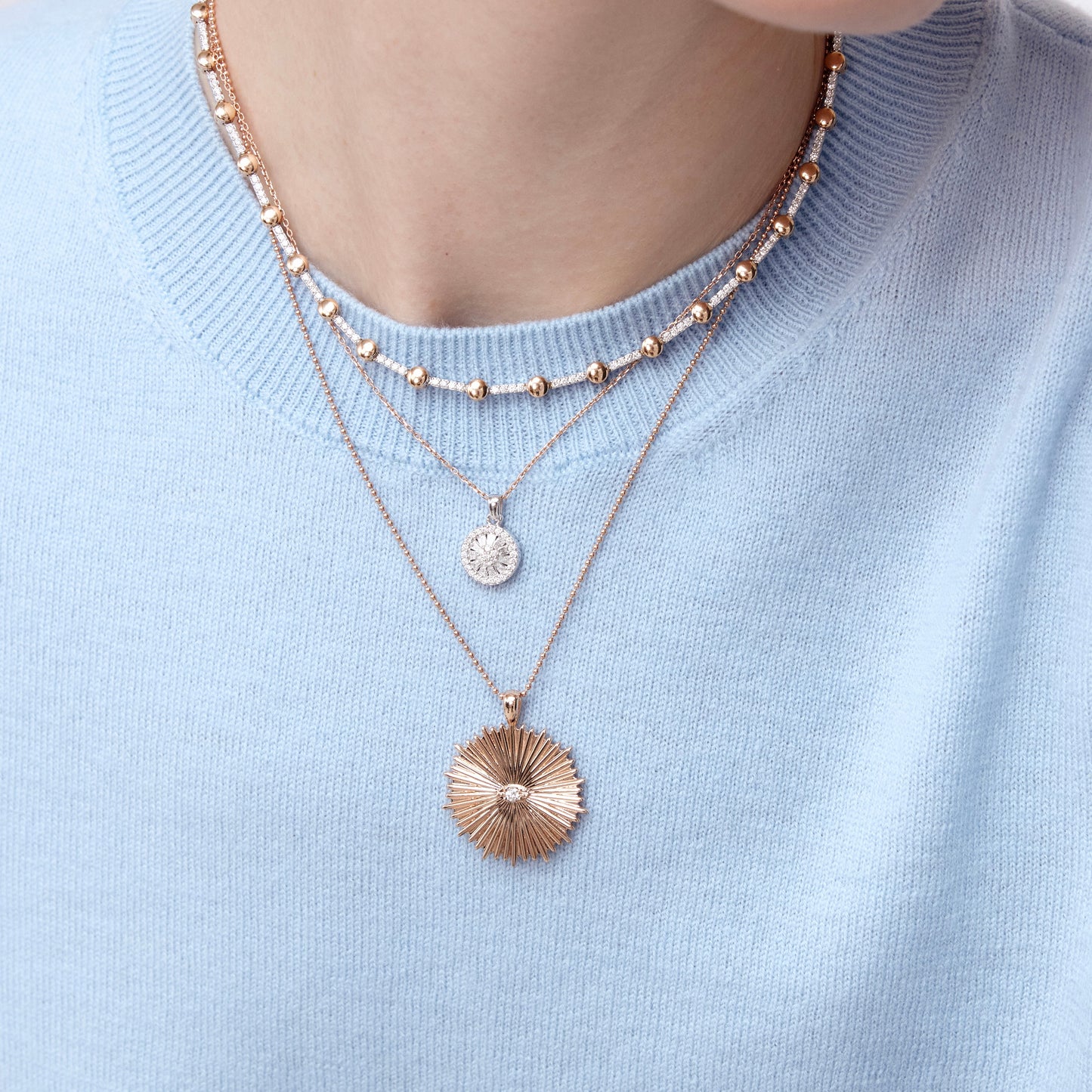 Trapia Kolye - 0.37 ct E-VS pırlanta detay görünümü