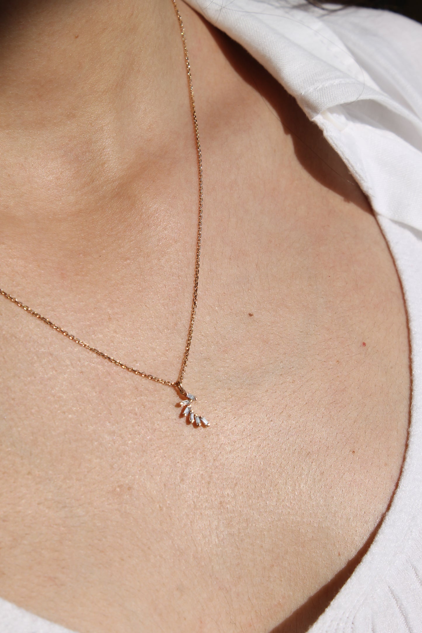 Baguette Diamond Necklace