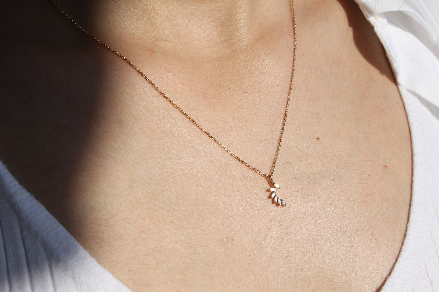 Baguette Diamond Necklace