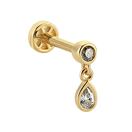 Tear Drop Gold Piercing