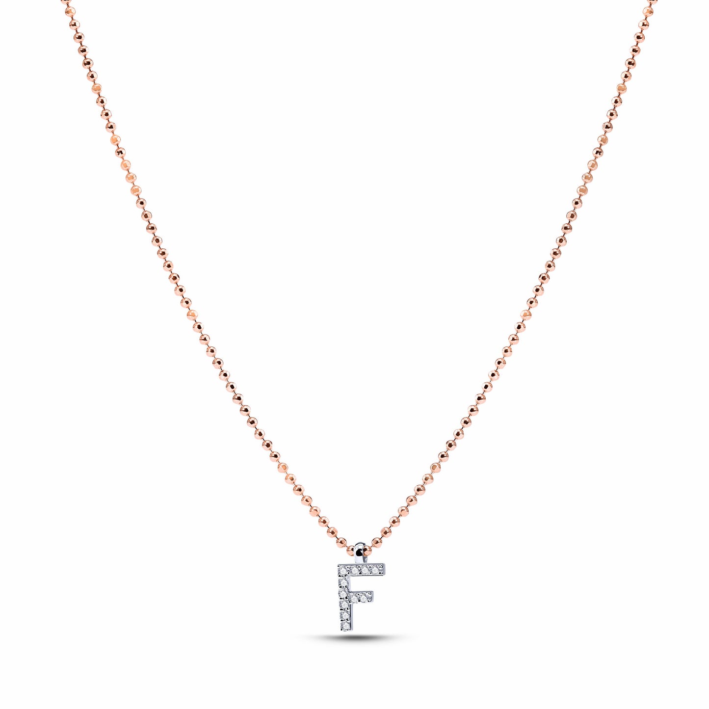 Gold Letter Diamond Kolye