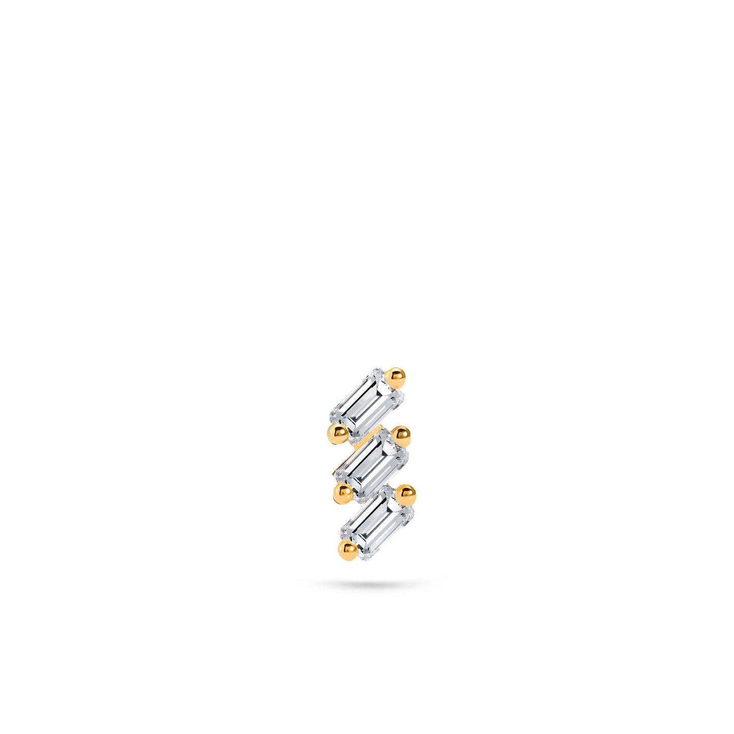 Trio Baguette Diamond Piercing