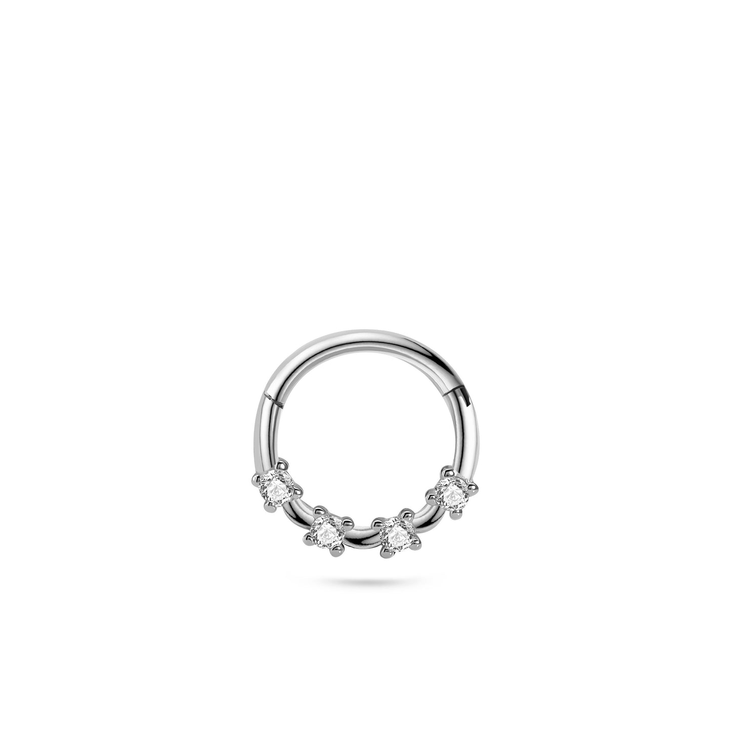 Four Diamond Clicker Gold Piercing