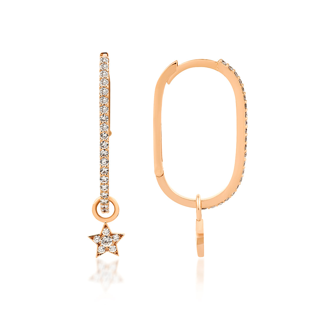 Shine it pırlanta küpe 14K altın sallantılı - ürün detay görünümü