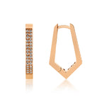 Sharpen halka küpe 14K altın pırlanta detaylı - ürün detay görünümü