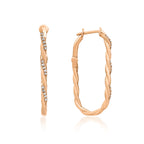 Braid pırlanta küpe 14K altın - ürün detay görünümü