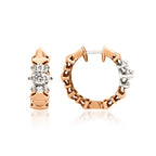 Marquisa halka küpe 14K altın pırlanta detaylı - ürün detay görünümü