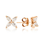 Markiz pırlanta küpe 14K altın - ürün detay görünümü