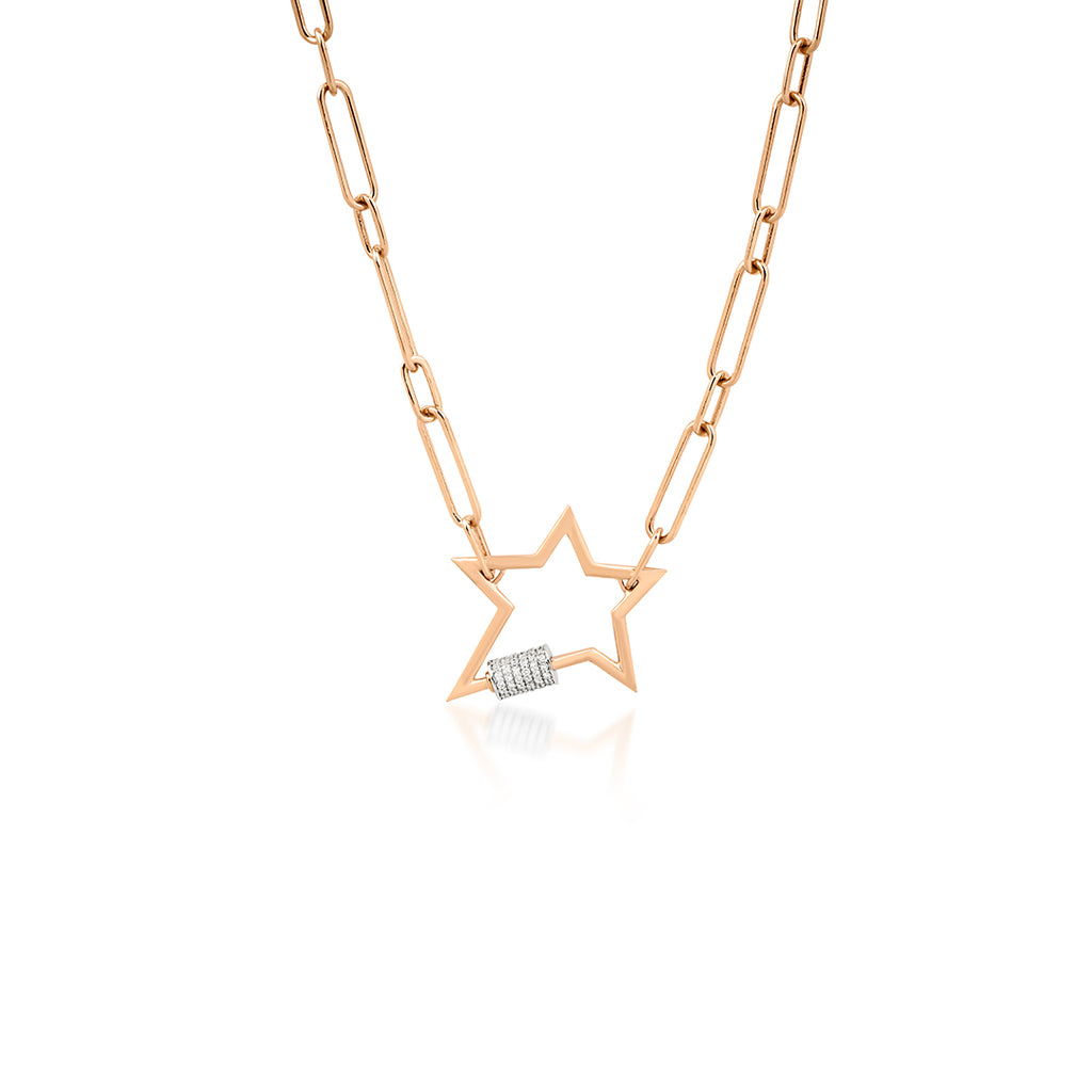 Star Comet pırlanta kolye 14K altın - ürün detay görünümü