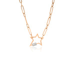 Star Comet pırlanta kolye 14K altın - ürün detay görünümü