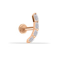 Four Baguette Gold Piercing detay görünümü - 14K altın baget piercing