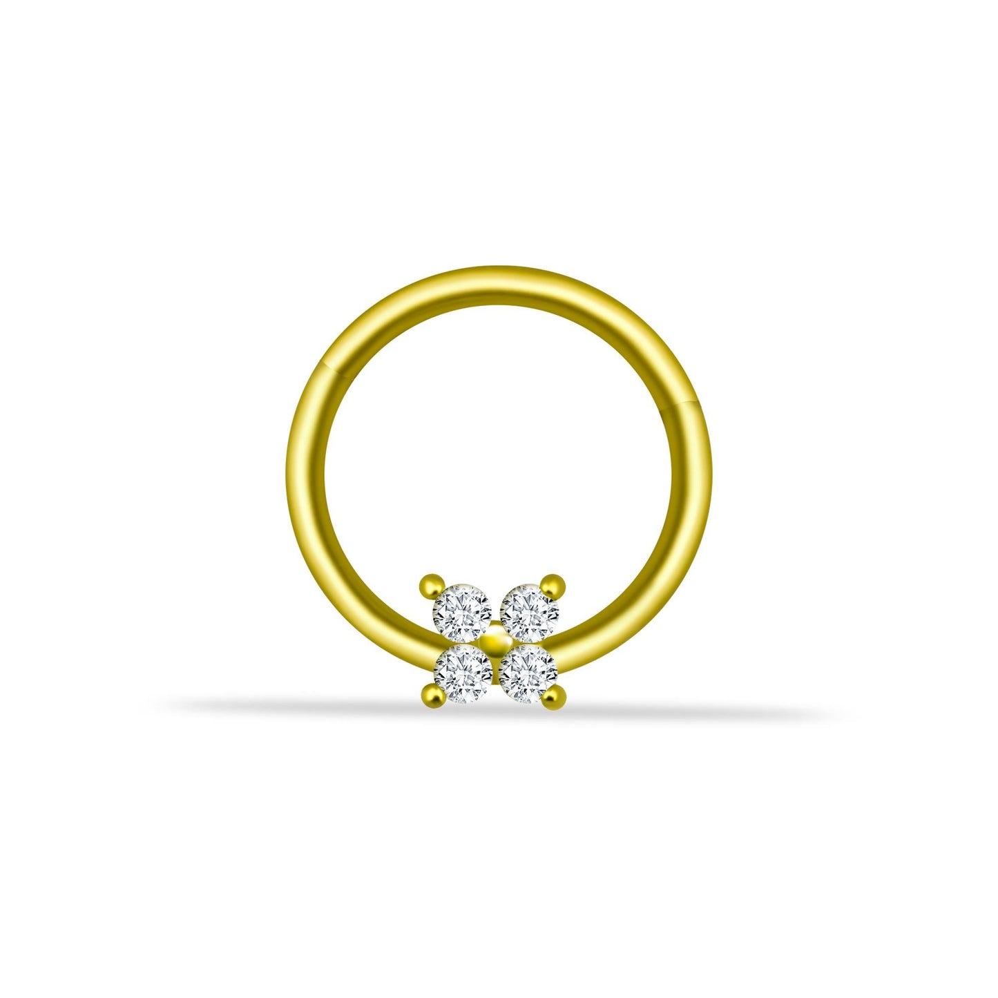 Floral Cicker Gold Piercing