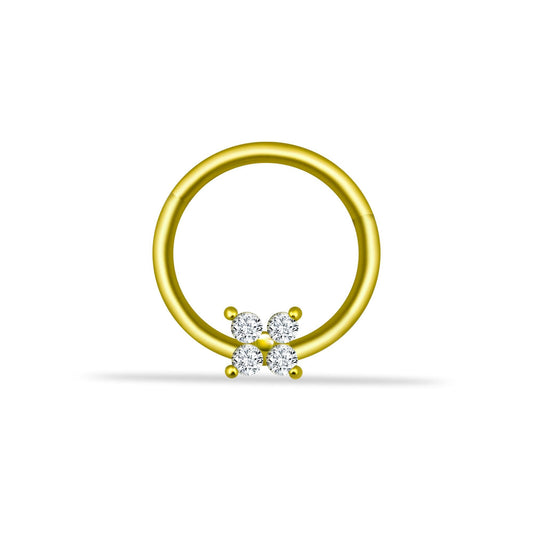 Floral Cicker Gold Piercing