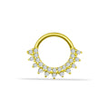 Diamond Gold Clicker Piercing detay görünümü - 14K altın pırlanta clicker piercing