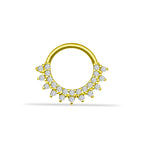 Diamond Gold Clicker Piercing detay görünümü - 14K altın pırlanta clicker piercing