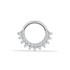 Diamond Gold Clicker Piercing detay görünümü - 14K altın pırlanta clicker piercing