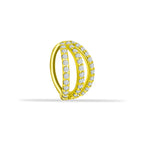 Triple Bottom Diamond Piercing detay görünümü - 14K altın pırlanta piercing