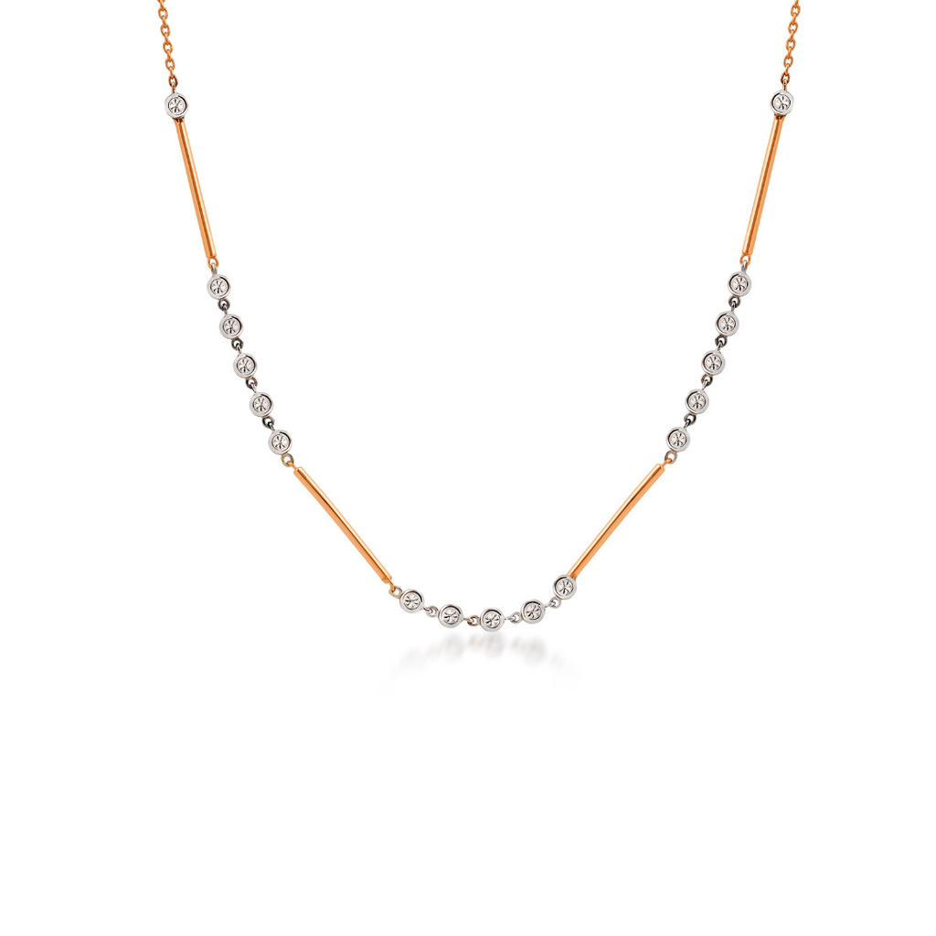 Button Kolye detay görünümü - 14K altın pırlanta kolye