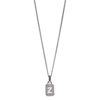 Charm Letter Kolye - 14K altın harf kolye, 0.40 ct E-VS pırlanta