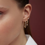 Heartmark pırlanta küpe lüks mücevher kutusu ve sertifika ile