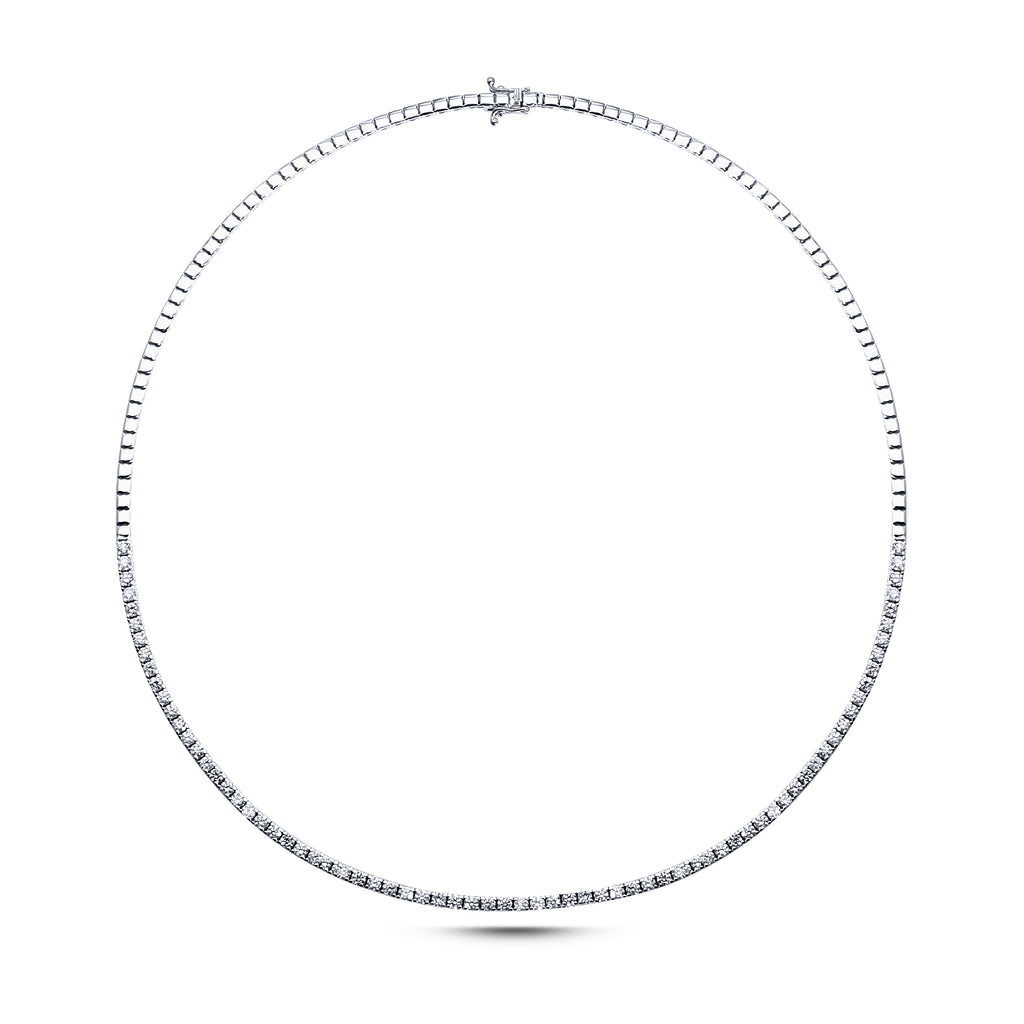 2.34 ct E-VS pırlanta taşlı 14K altın yarımtur suyolu kolye