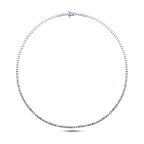 2.34 ct E-VS pırlanta taşlı 14K altın yarımtur suyolu kolye