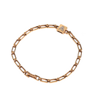 Clip Chain Letter Bileklik - 14K altın harf bileklik, 0.05 ct E-VS pırlanta