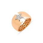 Initial Star Yüzük detay görünümü - 14K altın pırlanta yüzük