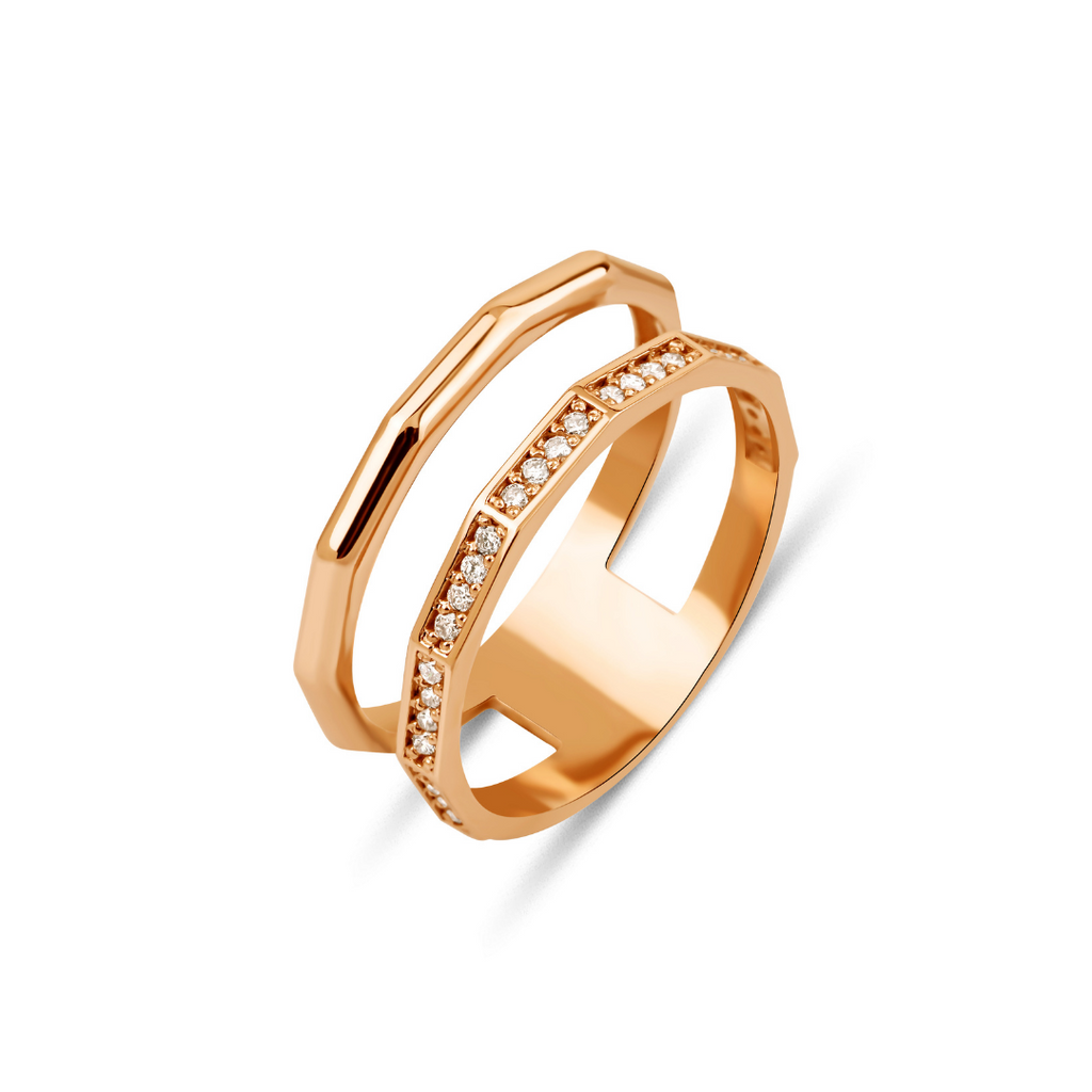 Bone Pırlanta Yüzük detay görünümü - 14K altın pırlanta yüzük