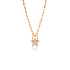 14K altın Alya kolye pırlanta detayları 