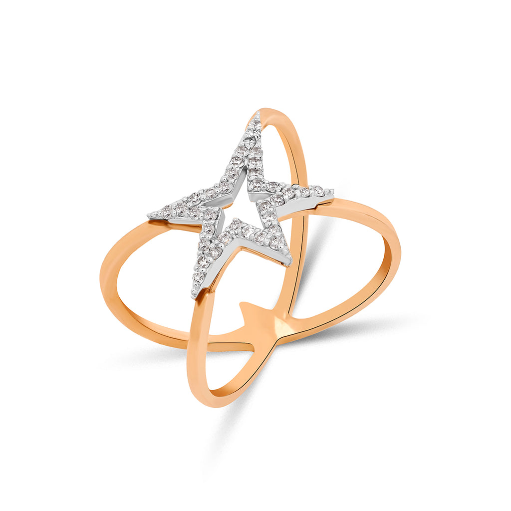 14K altın Alya yüzük pırlanta detayları 