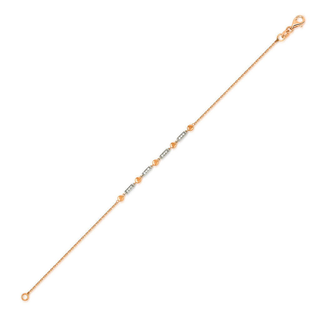 Bar Line Bileklik detay görünümü - 14K altın pırlanta bileklik