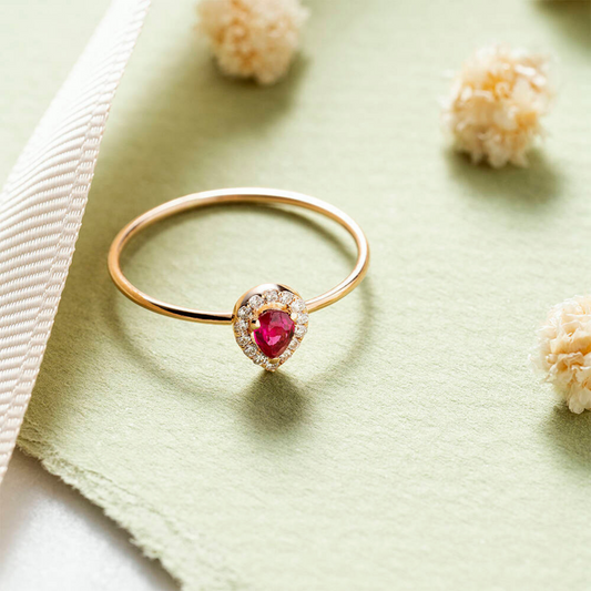 Tear Drop Diamond Ring