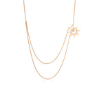 Corner Sun Kolye detay görünümü - 14K altın pırlanta güneş kolye