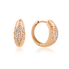 Convex Star 14K altın halka küpe 0.28 ct E-VS pırlanta - Ala Fine Jewelry