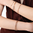 Halo Trace Bileklik - 0.30 ct E-VS pırlanta işlemeli 14K altın bileklik yakın çekim