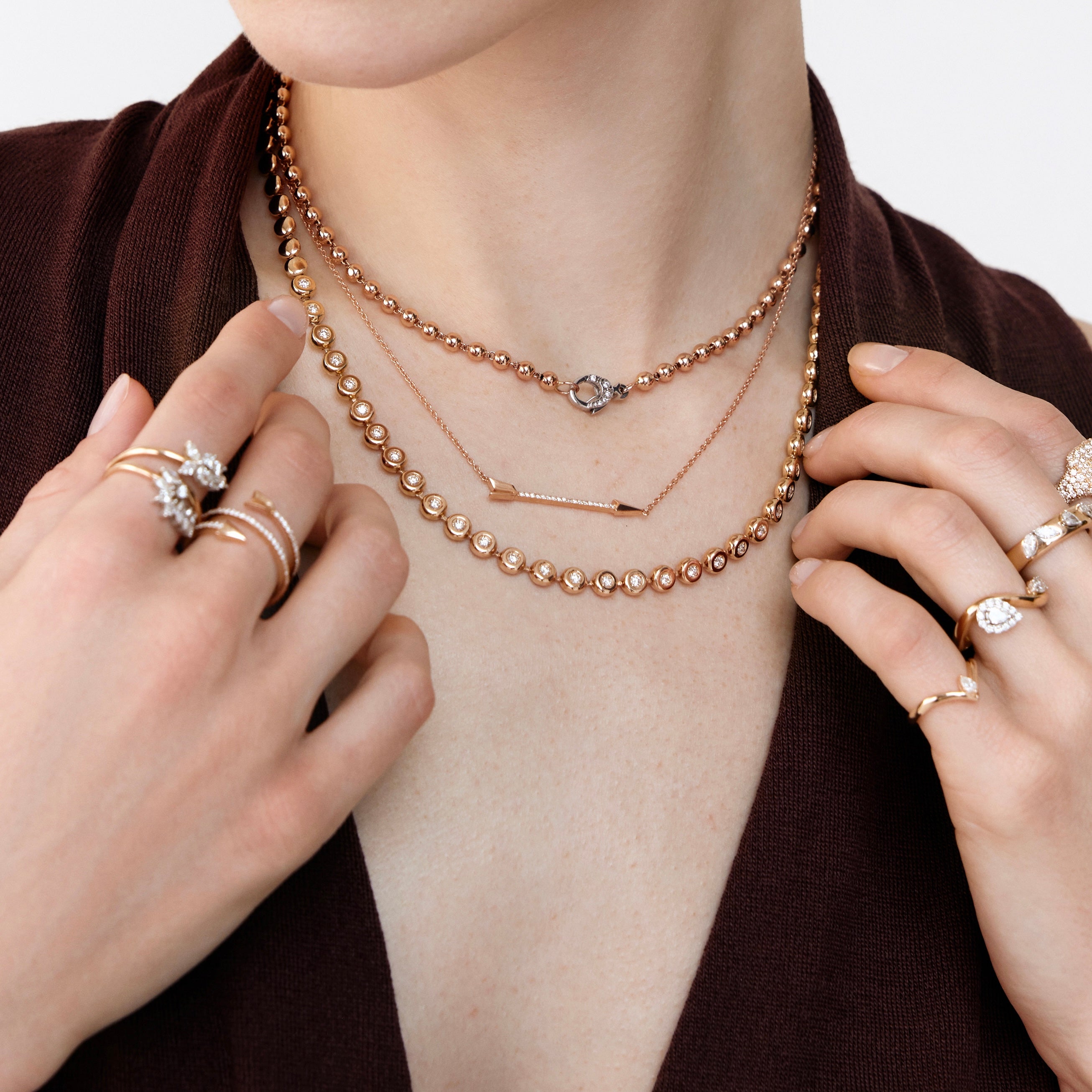 Unity Bubble Kolye - 0.12 ct E-VS pırlanta detay görünümü