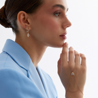 14K altın pırlanta taşlı Love Şahmeran bileklik bilekte görünüm