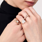 Flip Heart Yüzük - 0.41 ct E-VS pırlanta detay görünümü