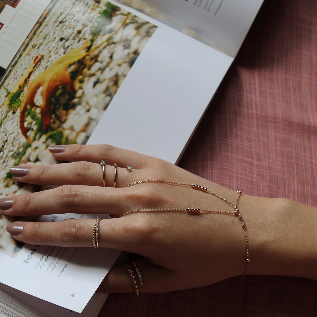 14K altın Bubble Şahmeran - elde görünümü