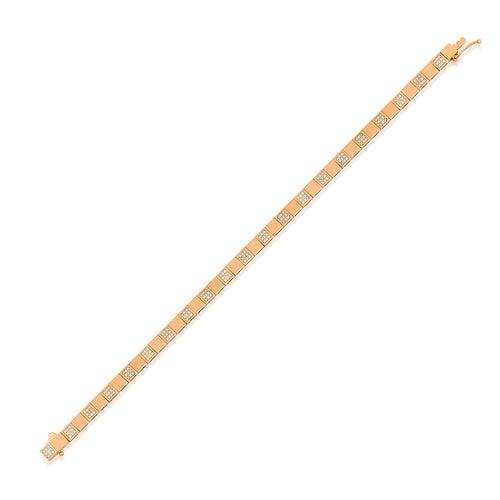 Box Diamond 14K altın tennis bileklik 0.58 ct E-VS pırlanta box tasarım - Ala Fine Jewelry