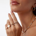 Blinker 14K altın yüzük yakın çekim, pırlanta detayları