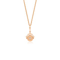 Spinner 14K altın dönen disk kolye 0.40 ct E-VS pırlanta - Ala Fine Jewelry