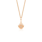 Spinner 14K altın dönen disk kolye 0.40 ct E-VS pırlanta - Ala Fine Jewelry