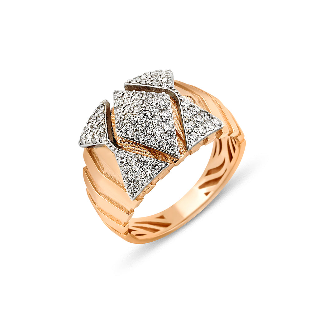 Sphinx 14K altın yüzük 0.60 ct E-VS baget pırlanta - Ala Fine Jewelry