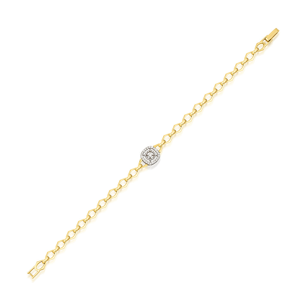 Defend Bileklik - 0.15 ct pırlanta ve 14K altın bileklik