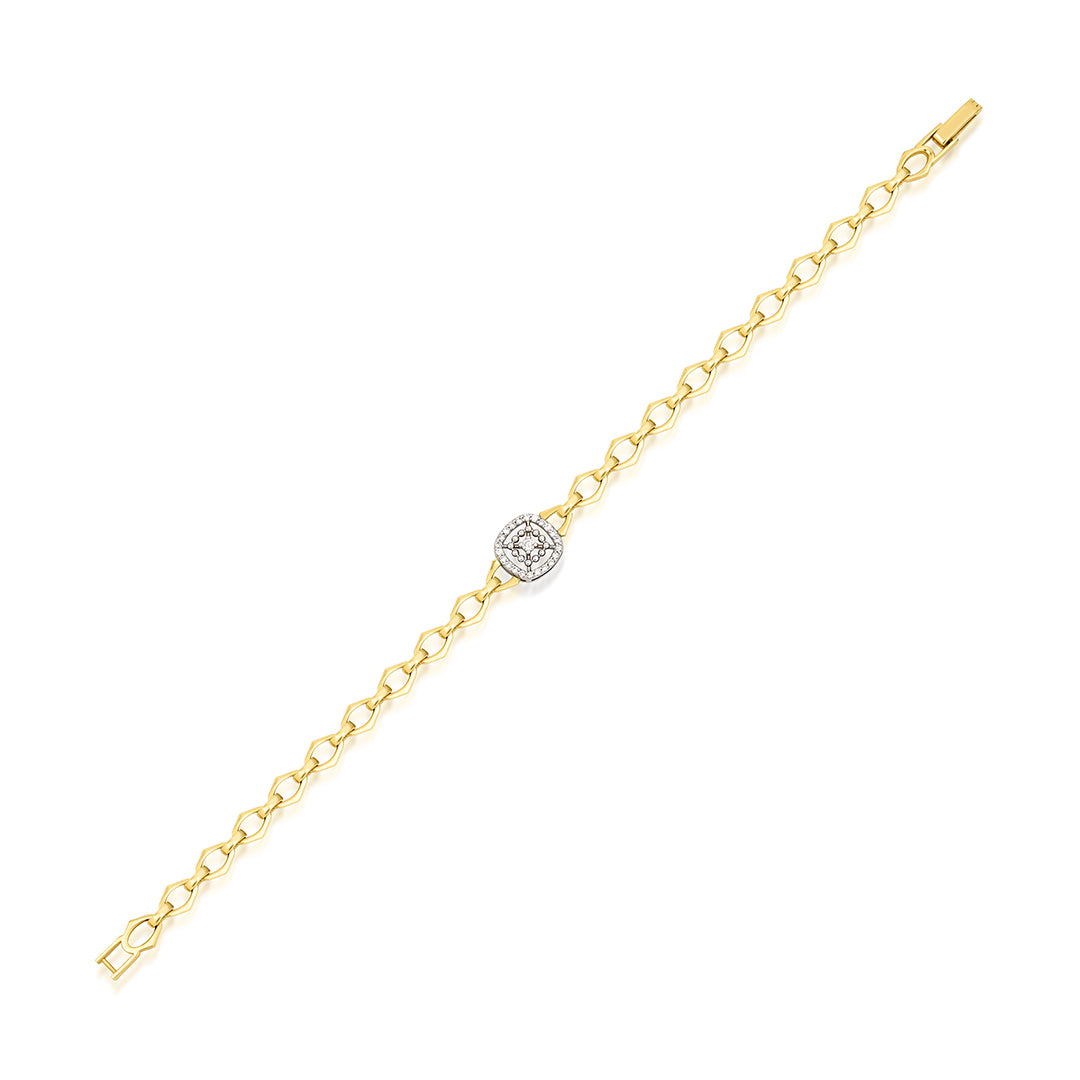 Defend Bileklik - 0.15 ct pırlanta ve 14K altın bileklik
