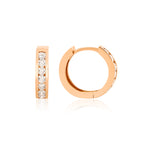 Antre Hoop Küpe - 14K altın halka küpe, 0.42 ct E-VS pırlanta